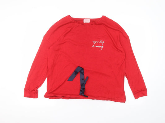 Matalan Womens Red Round Neck  Viscose Pullover Jumper Size M