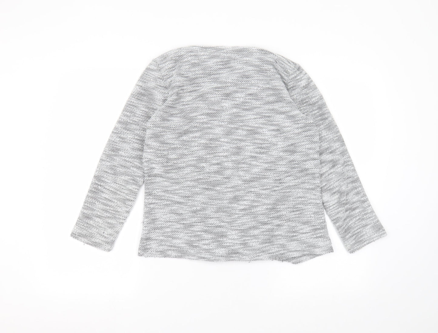 Dorothy Perkins Womens Grey Round Neck  Polyester Cardigan Jumper Size 10