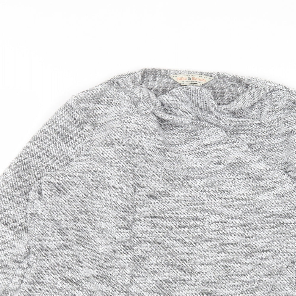 Dorothy Perkins Womens Grey Round Neck  Polyester Cardigan Jumper Size 10