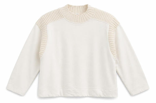 Zara Womens White Round Neck  Cotton Pullover Jumper Size M