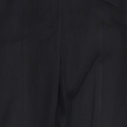 Oasis Womens Black  Cotton Trousers  Size 8 L25 in Regular