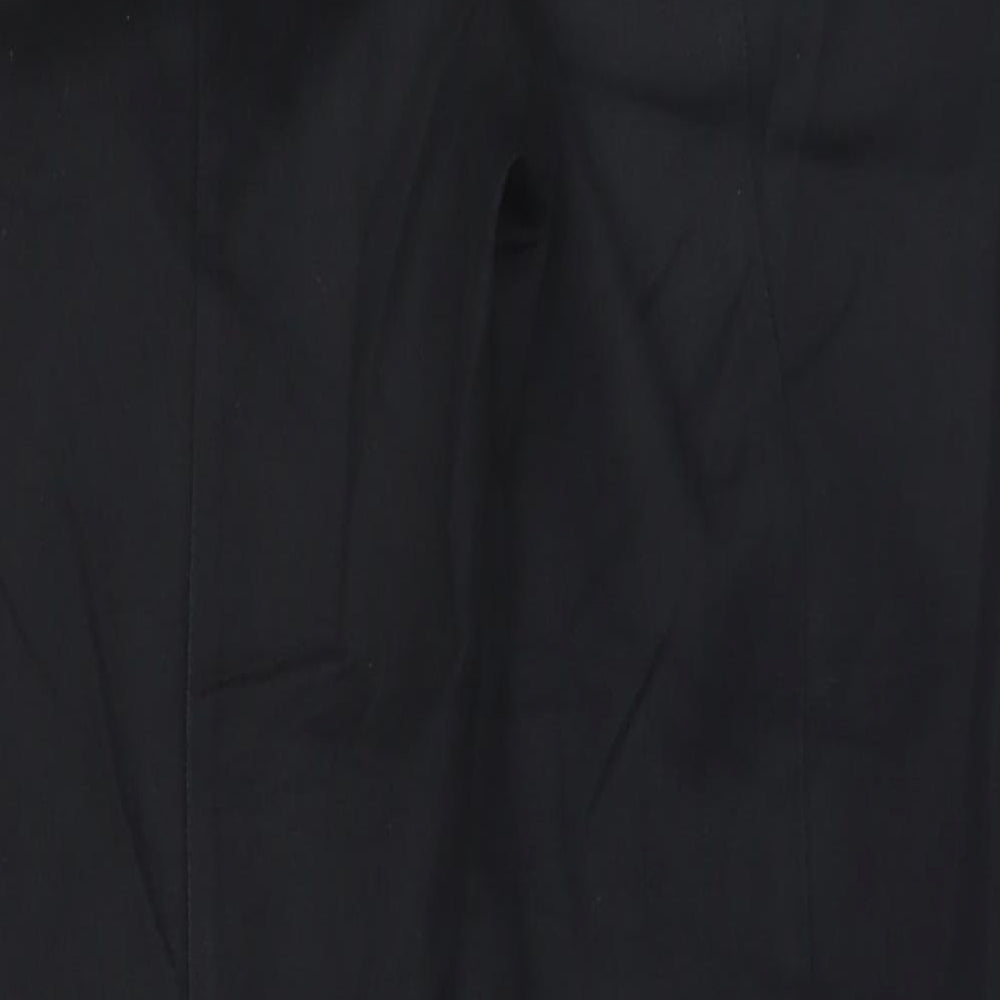 Oasis Womens Black  Cotton Trousers  Size 8 L25 in Regular