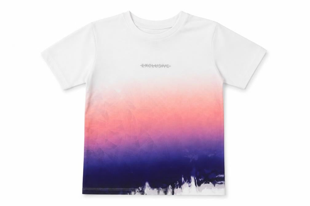 River Island Girls Blue  Polyester Basic T-Shirt Size 5-6 Years Round Neck