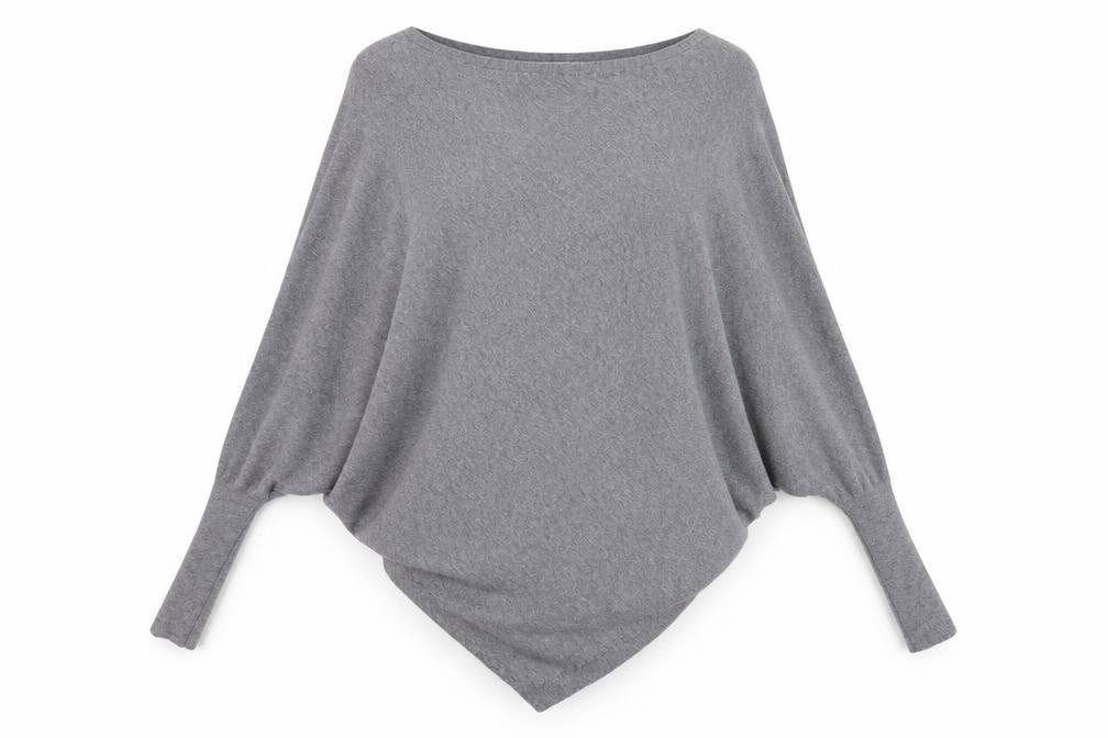 Paris Womens Grey Round Neck   Pullover Jumper Size M