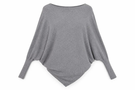Paris Womens Grey Round Neck   Pullover Jumper Size M