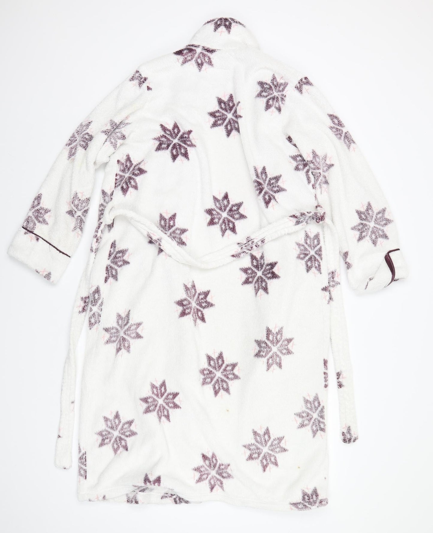 Primark Womens White Fair Isle Polyester Top Gown Size 6