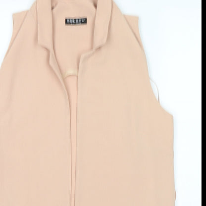 Select Womens Beige Round Neck  Polyester Cardigan Jumper Size 12