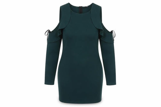 Missguided Womens Grey  Polyester Pencil Dress  Size 12 Round Neck