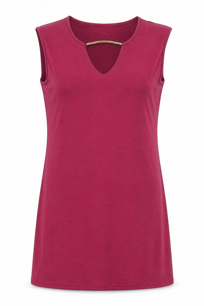 Preworn Womens Pink  Polyester Pencil Dress  Size S Round Neck