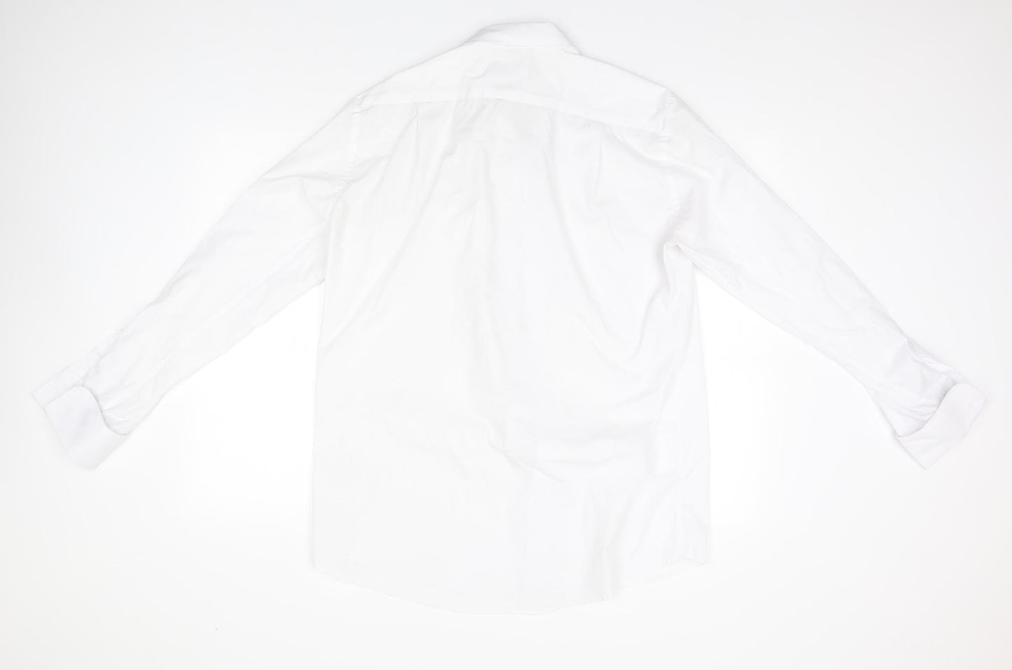 ColinRoss Mens White  Polyester  Button-Up Size 16.5 Collared