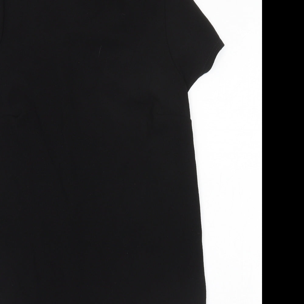 New Look Womens Black  Polyester A-Line  Size 12 Round Neck