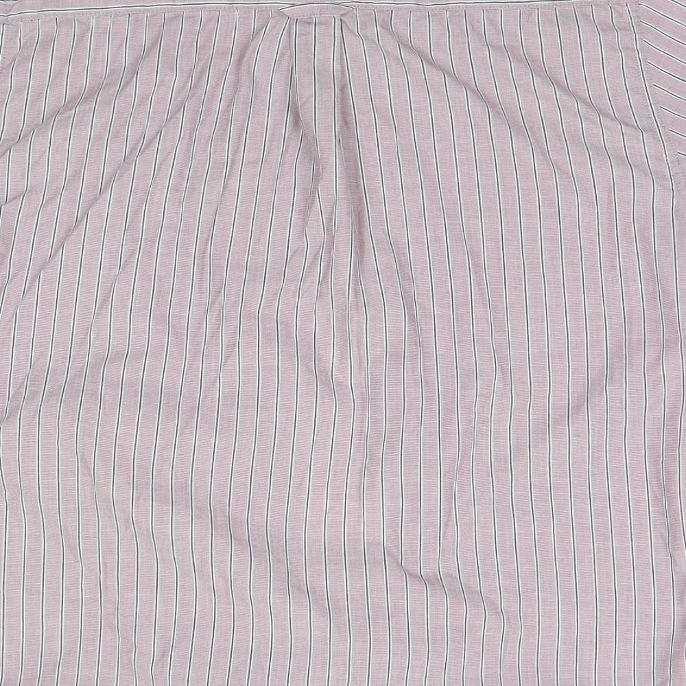 Maine Mens Blue Striped Cotton  Button-Up Size M Collared