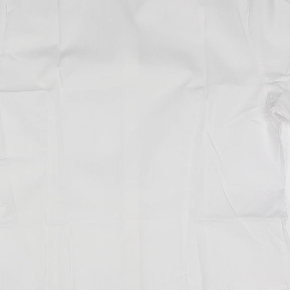 Disley Womens White  Polyester Basic Button-Up Size 18 Collared