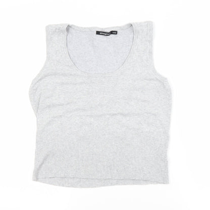 Atmosphere Womens Grey  Viscose Basic Tank Size 14 Scoop Neck