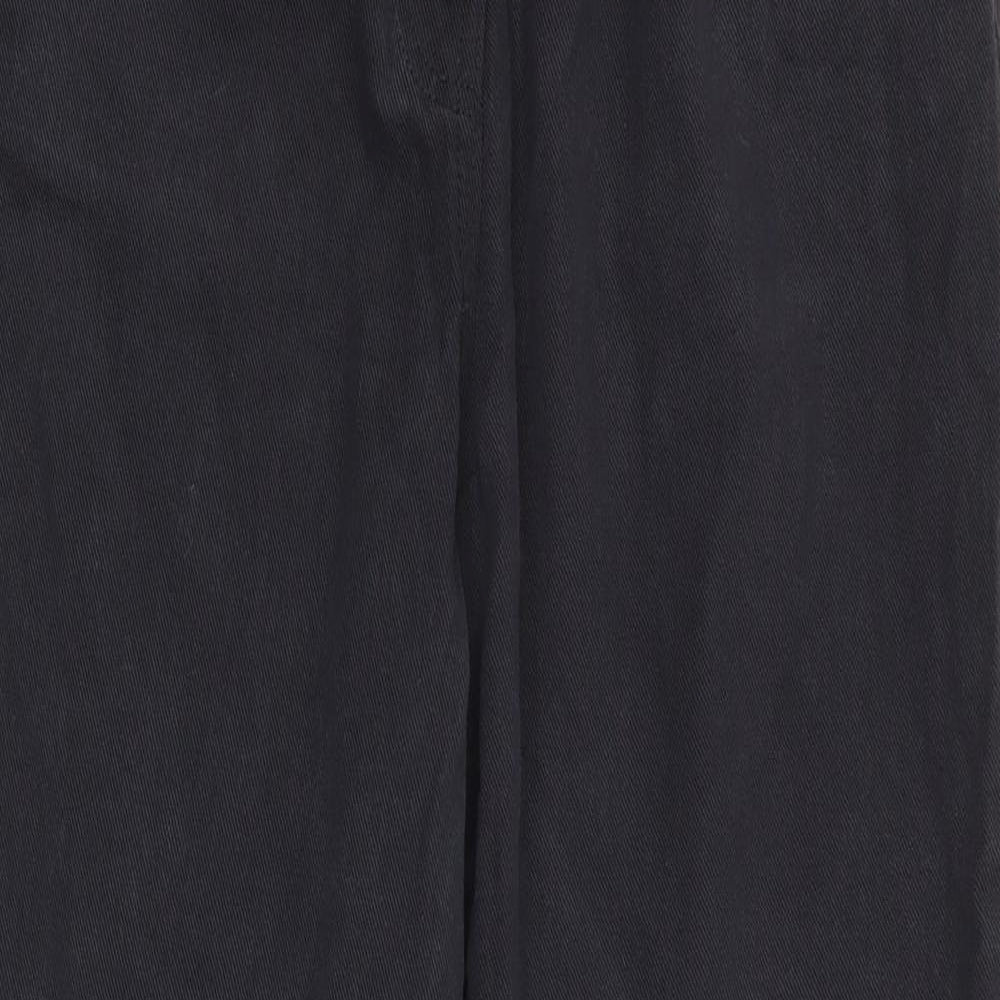 Parisian Womens Black  Cotton Chino Trousers Size 10 L27 in Regular  - Distressed look