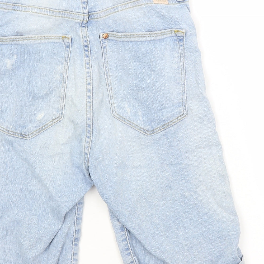 Preworn Womens Blue  Cotton Cut-Off Shorts Size 6 L9 in Regular