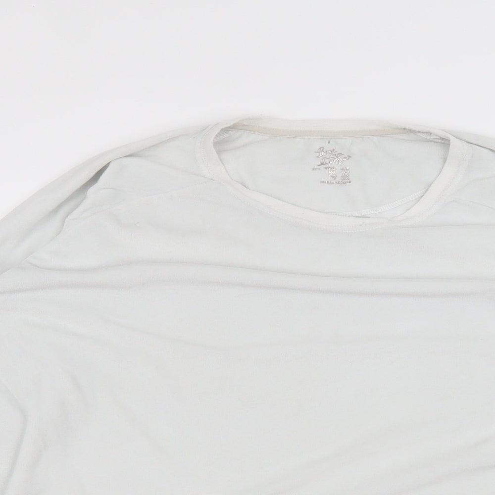 Primark Womens White Round Neck  Polyester Pullover Jumper Size XL