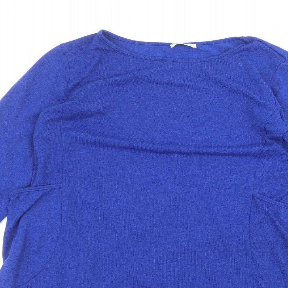 kidsform Womens Blue Round Neck  Polyester Pullover Jumper Size XL