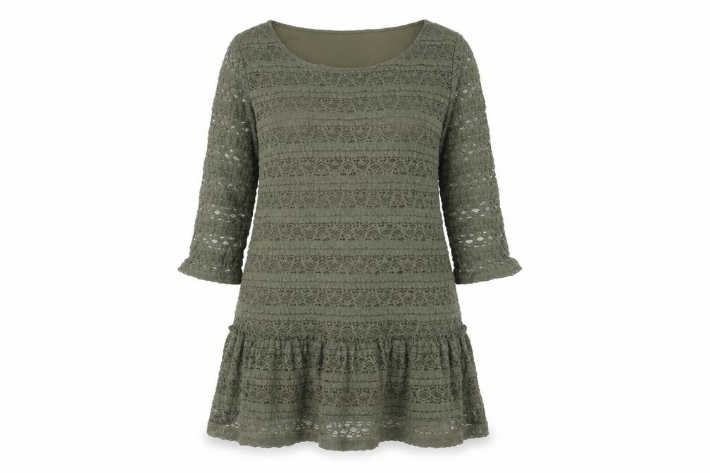Le Redoute Womens Green  Polyamide A-Line  Size 14 Roll Neck