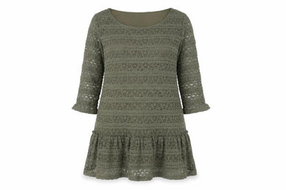 Le Redoute Womens Green  Polyamide A-Line  Size 14 Roll Neck