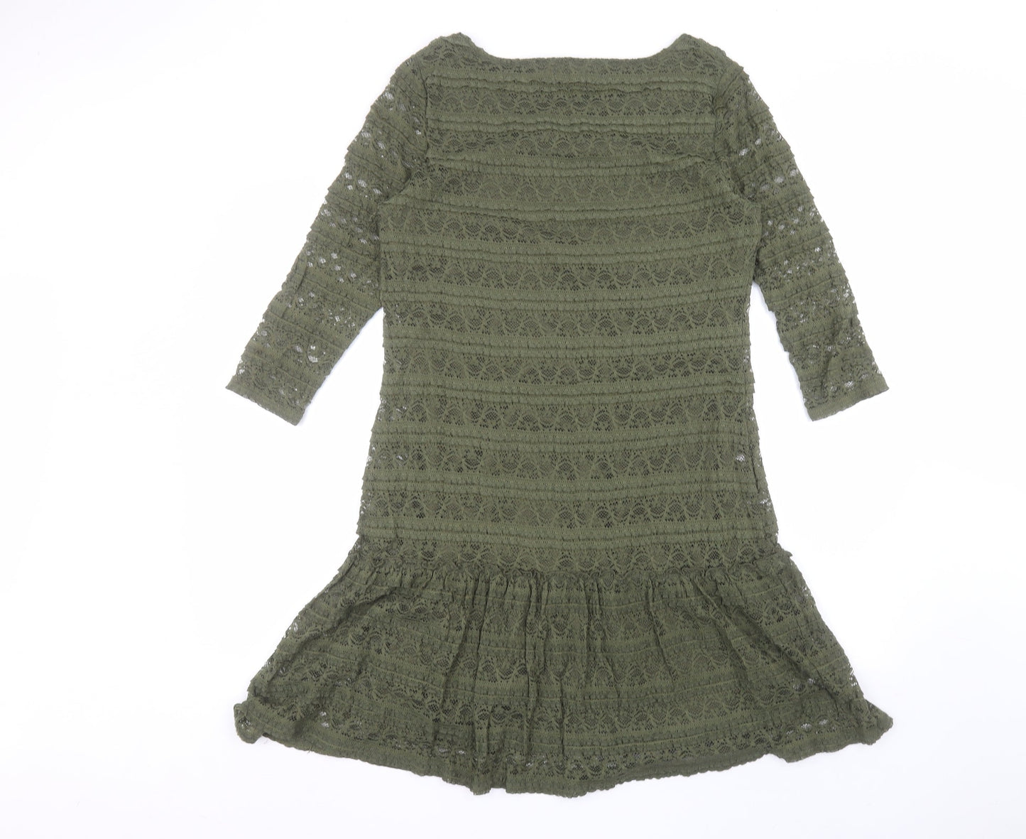 Le Redoute Womens Green  Polyamide A-Line  Size 14 Roll Neck