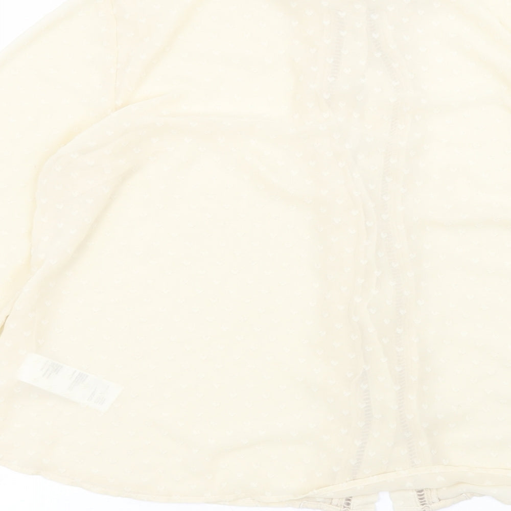Oasis Womens Beige  Polyester Basic Button-Up Size 16 Collared
