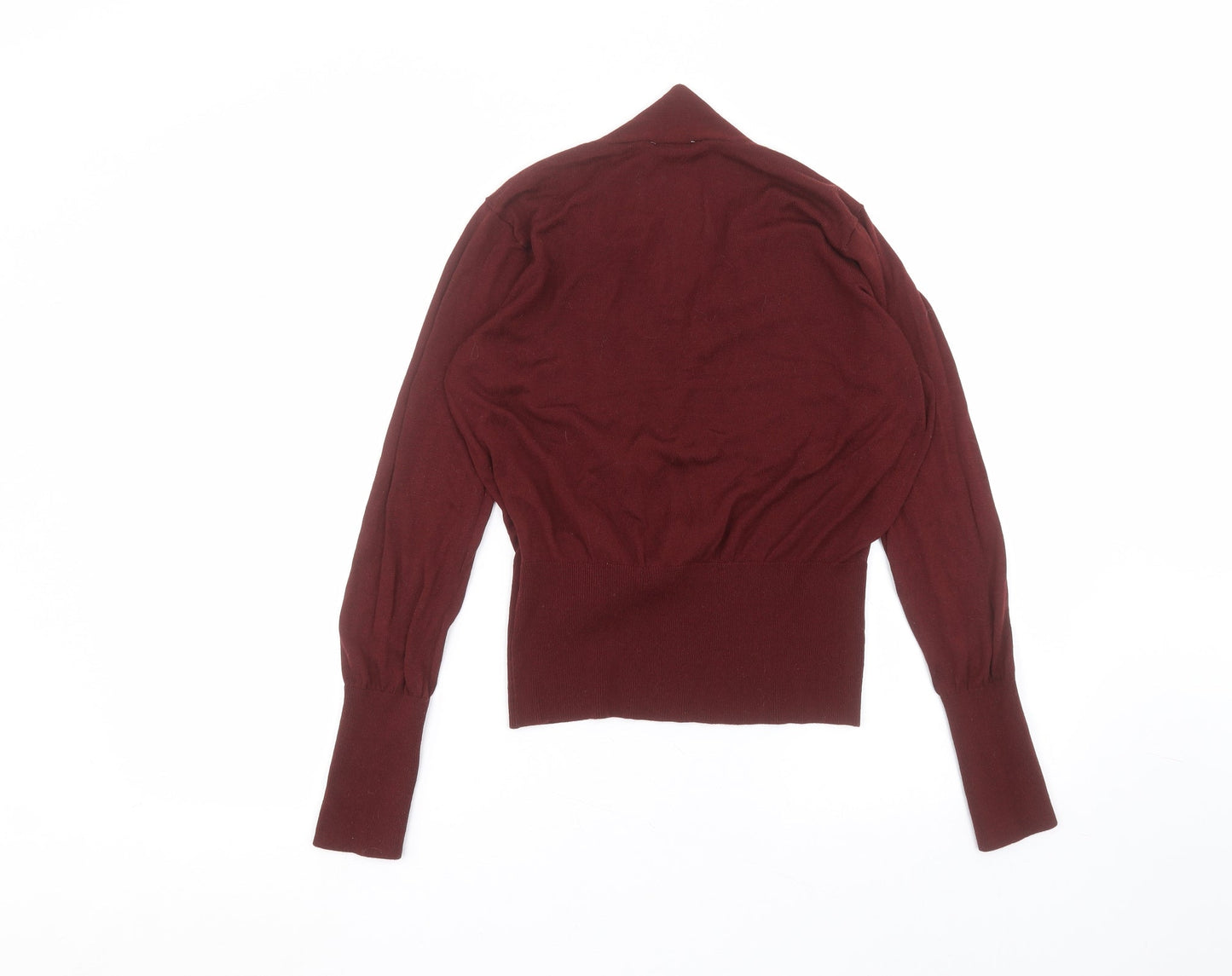 H&M Womens Red  Acrylic Basic Blouse Size M V-Neck