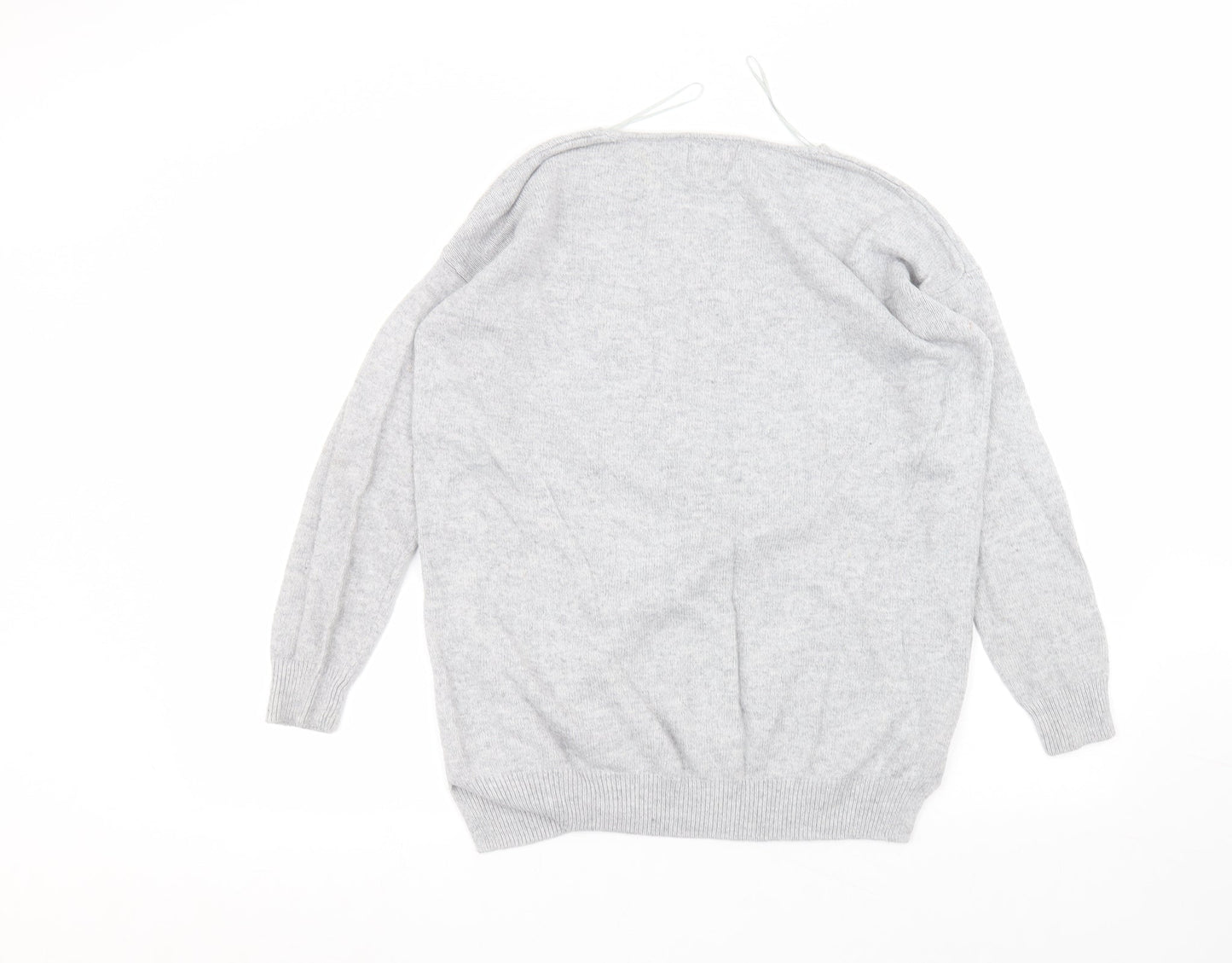 Matalan Womens Grey Round Neck  Acrylic Pullover Jumper Size M