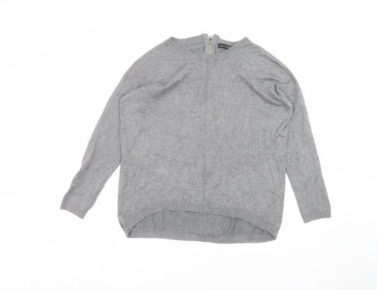 Atmosphere Womens Grey  Cotton Basic T-Shirt Size S Round Neck