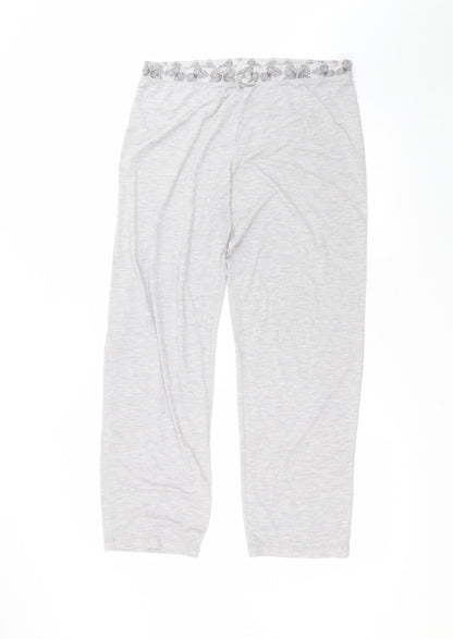 Debenhams Womens Grey  Polyester Trousers  Size 12 L27 in Regular