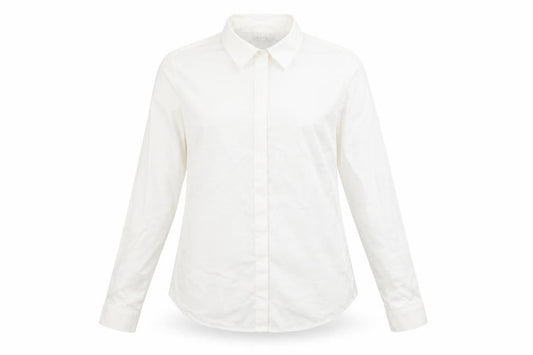 ASOS Womens White  Cotton Basic Button-Up Size 12 Collared