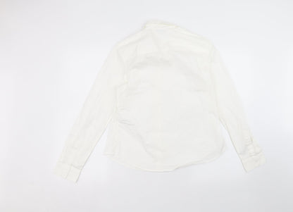ASOS Womens White  Cotton Basic Button-Up Size 12 Collared