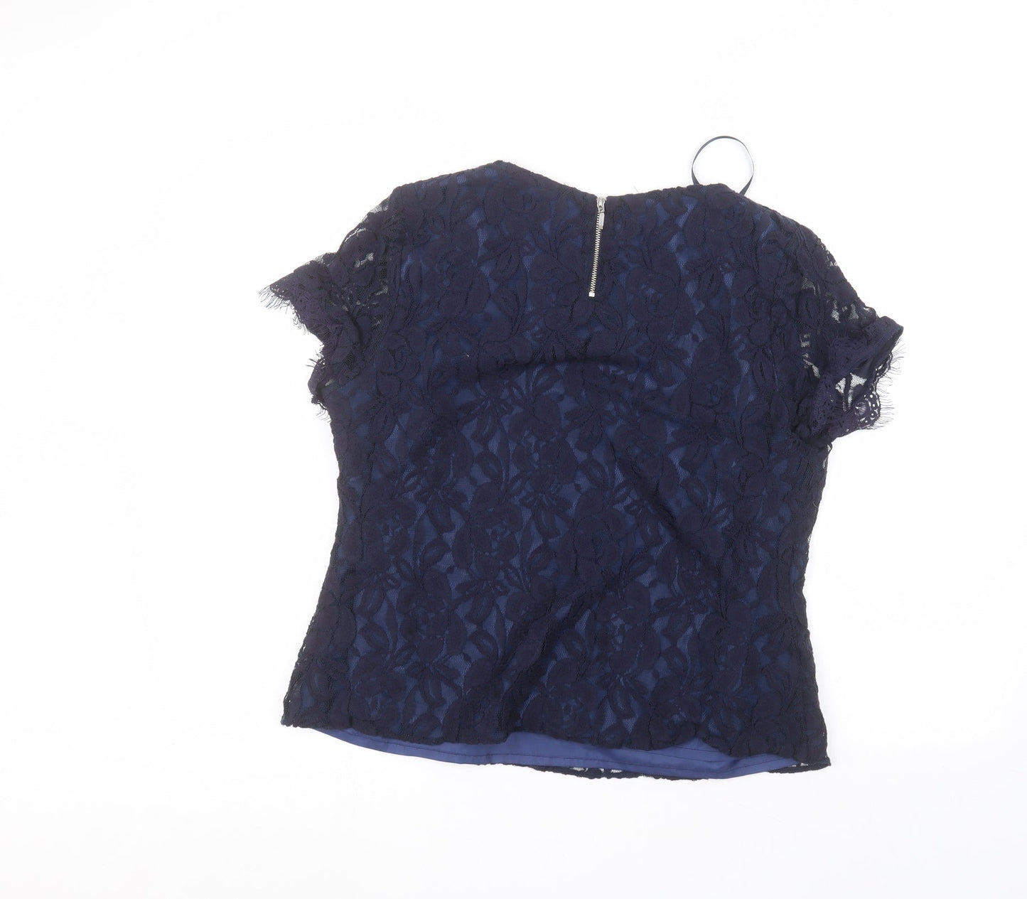 Country Club Womens Blue  Polyester Basic T-Shirt Size 16 Round Neck