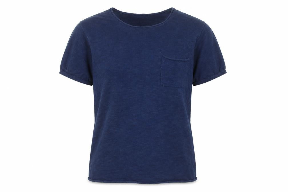 River Island Womens Blue  Cotton Basic T-Shirt Size M Round Neck