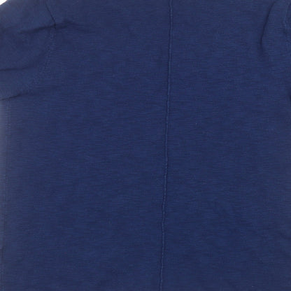 River Island Womens Blue  Cotton Basic T-Shirt Size M Round Neck