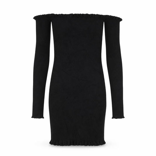 PRETTYLITTLETHING Womens Black Boat Neck  Acrylic Pullover Jumper Size 12