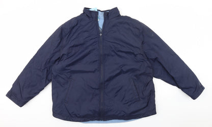 Preloved essence Womens Blue   Rain Coat Coat - Front