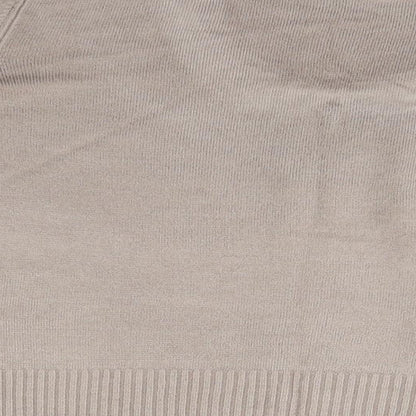 Papaya Womens Beige Round Neck  Acrylic Pullover Jumper Size 16