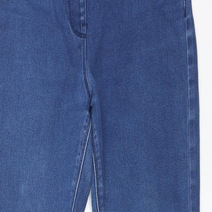 Preloved M&Co Womens Blue  Cotton Jegging Jeans Size 10 L29 in Regular - Detail