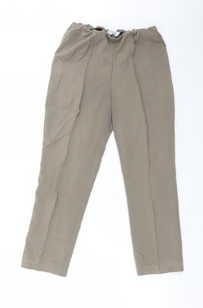 Classics Womens Brown  Polyester Trousers  Size 10 L25 in Regular