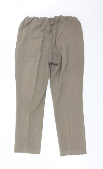 Classics Womens Brown  Polyester Trousers  Size 10 L25 in Regular
