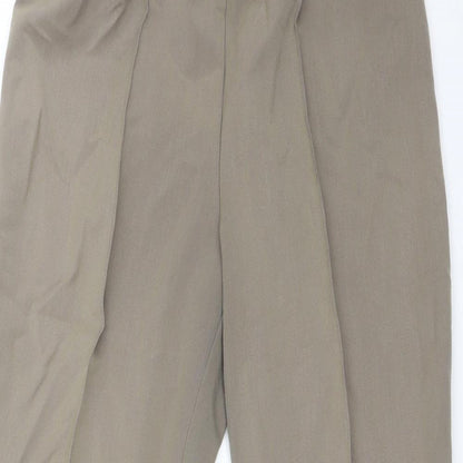 Classics Womens Brown  Polyester Trousers  Size 10 L25 in Regular