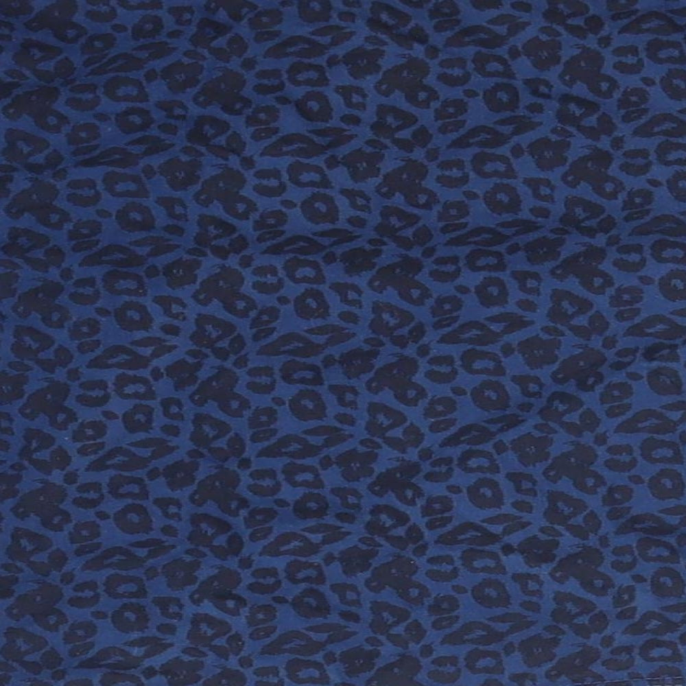 Matalan Girls Blue Animal Print Cotton Basic T-Shirt Size 18-24 Months Round Neck