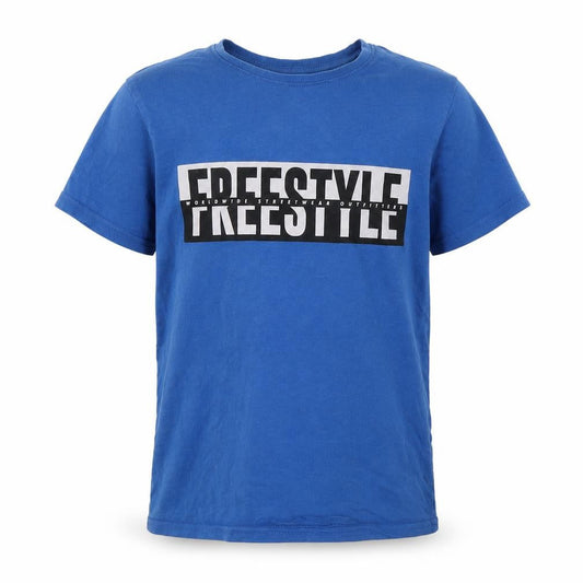 Primark Boys Blue  Cotton Basic T-Shirt Size 9-10 Years Crew Neck  - Freestyle