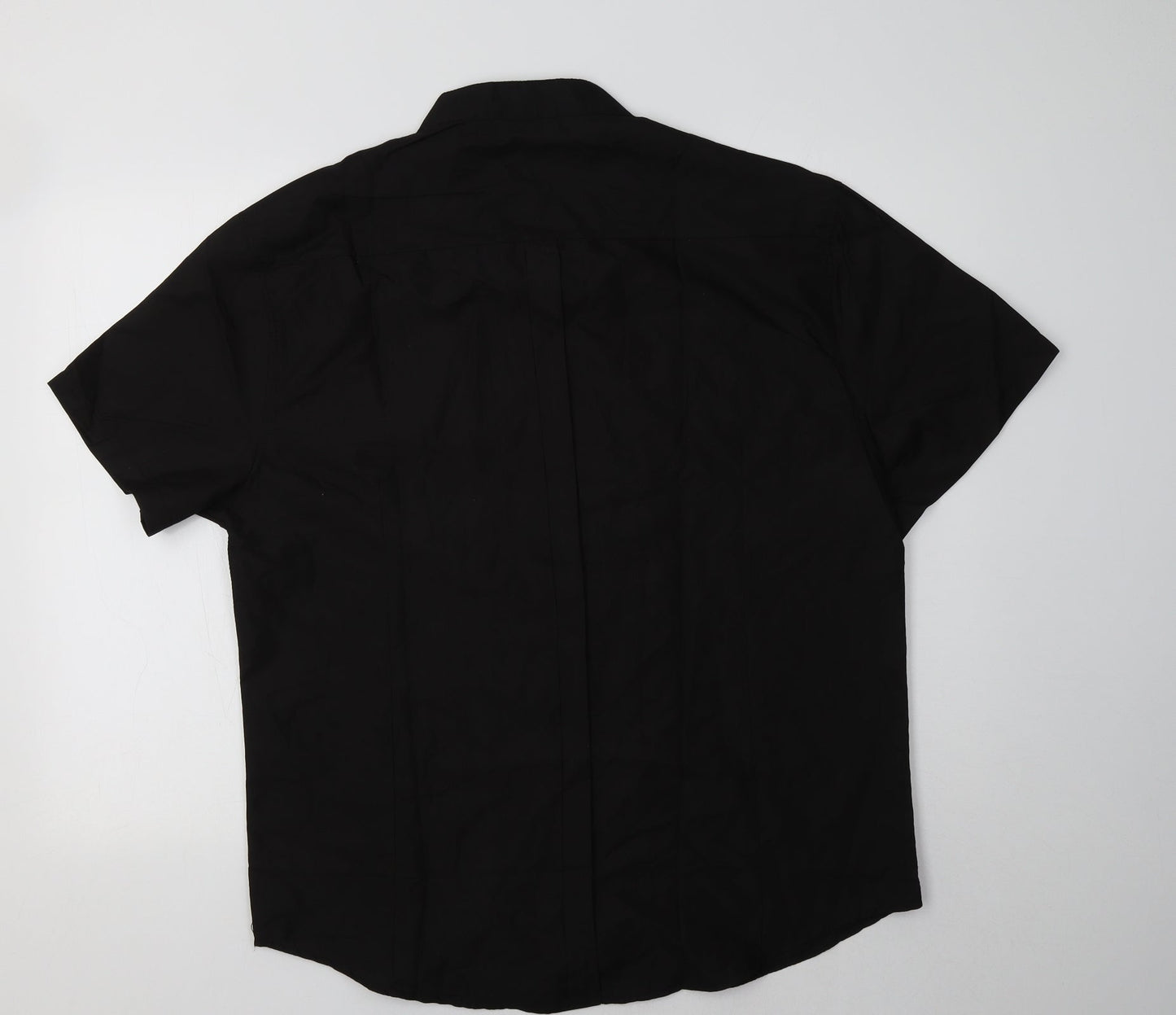 Preworn Womens Black  Polyester Basic Blouse Size 2XL Mock Neck
