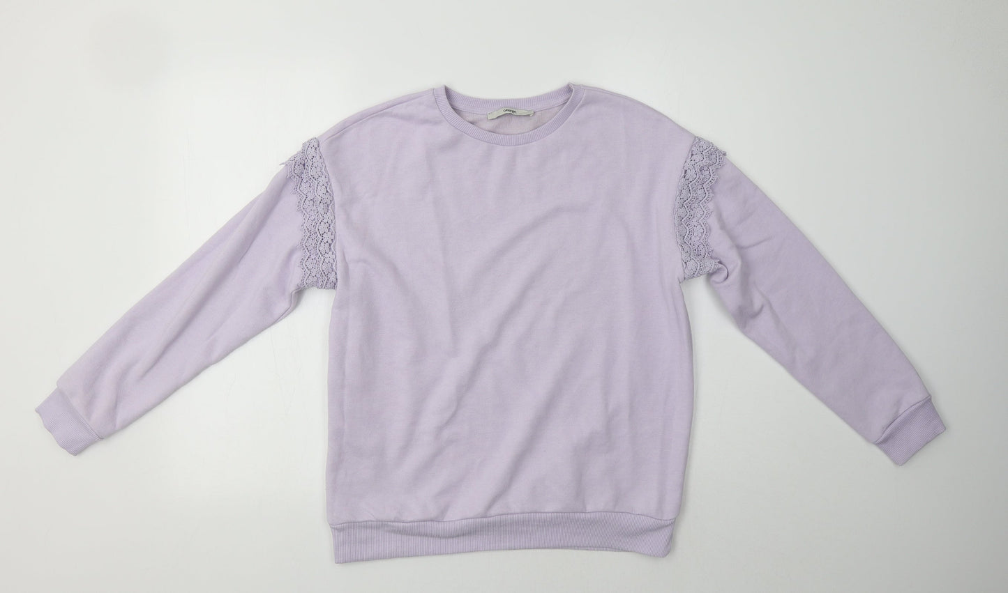 George Womens Purple  Polyester Pullover Sweatshirt Size 10