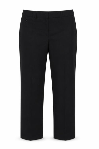 Preworn Womens Grey Striped Polyester Dress Pants Trousers Size 14 L31 in Regular
