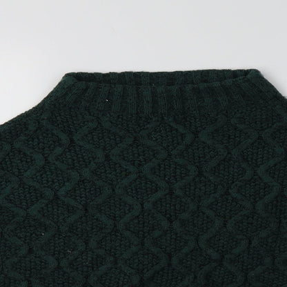 Next Womens Green Mock Neck   Pullover Jumper Size M