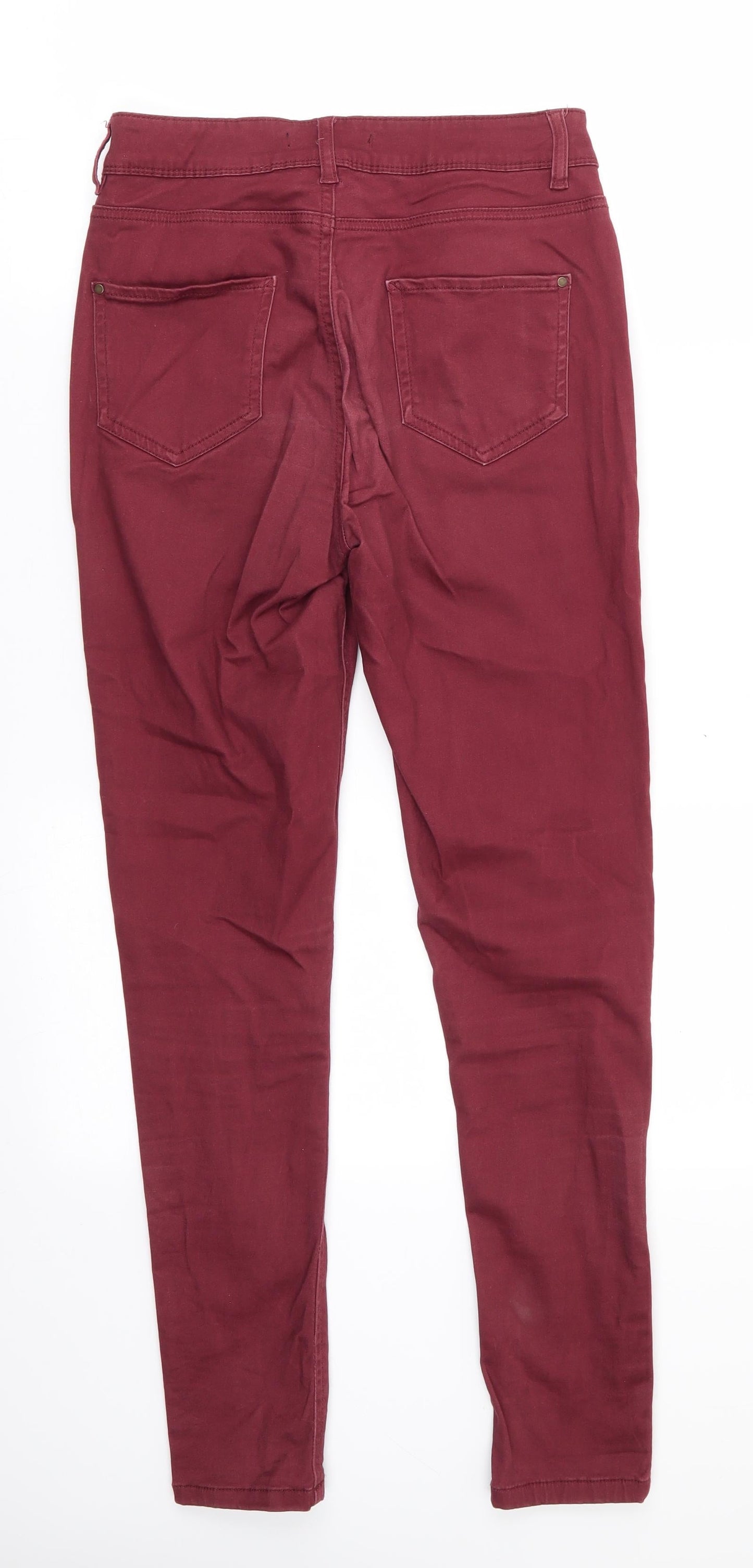 George Womens Brown  Cotton Skinny Jeans Size 10 L28 in Regular  - Soft Feel Chestnut Brown colour