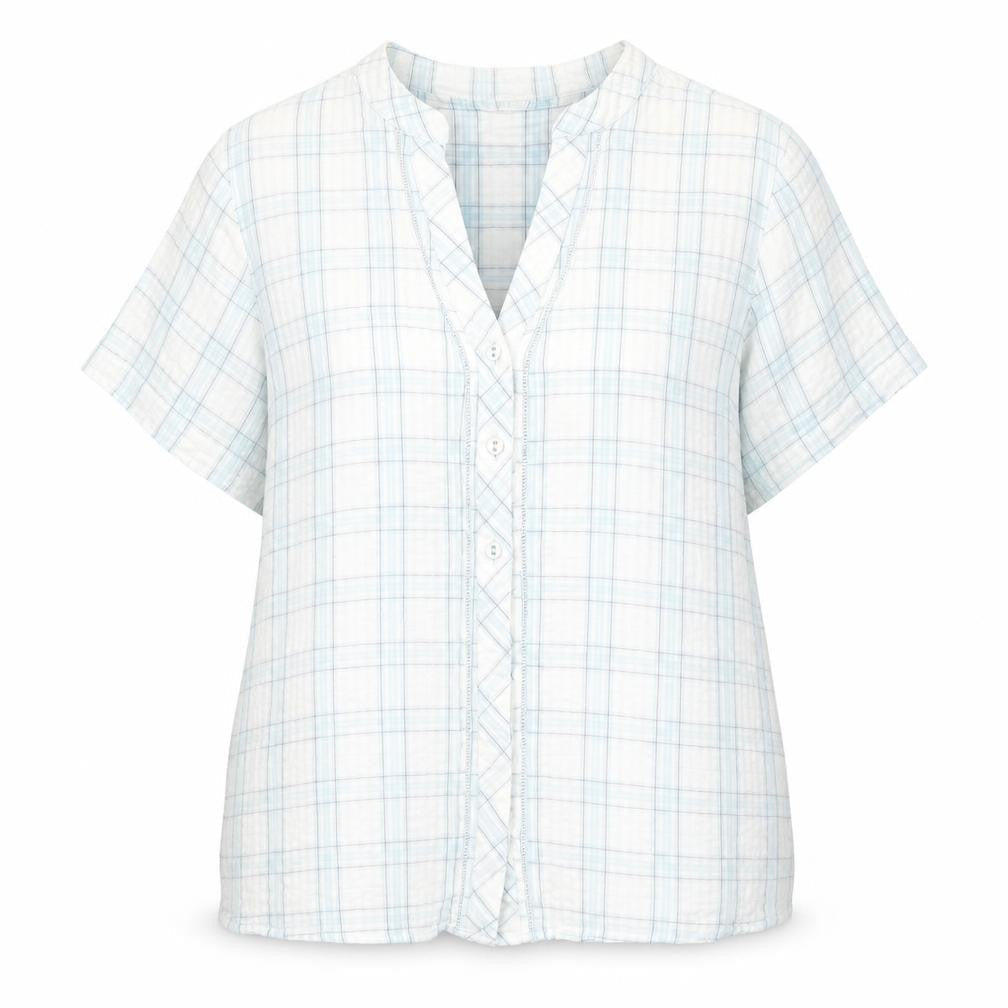 BM Womens Multicoloured Check Cotton Basic Button-Up Size 16 Collared